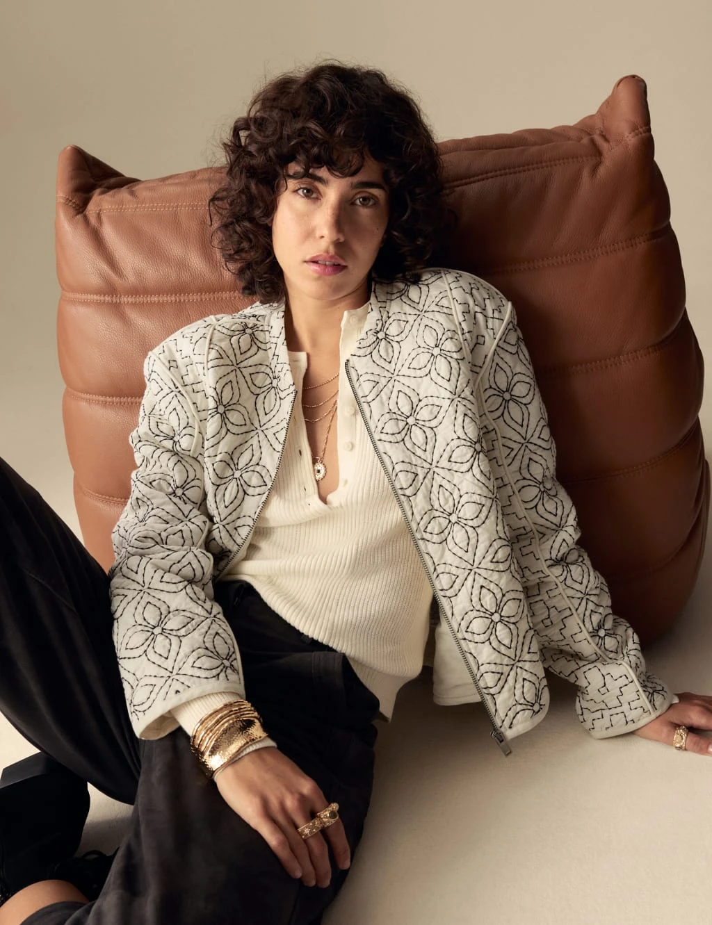 Pure Cotton Embroidered Quilted Jacket 14 Pure Cotton Embroidered Quilted Jacket - Image 12