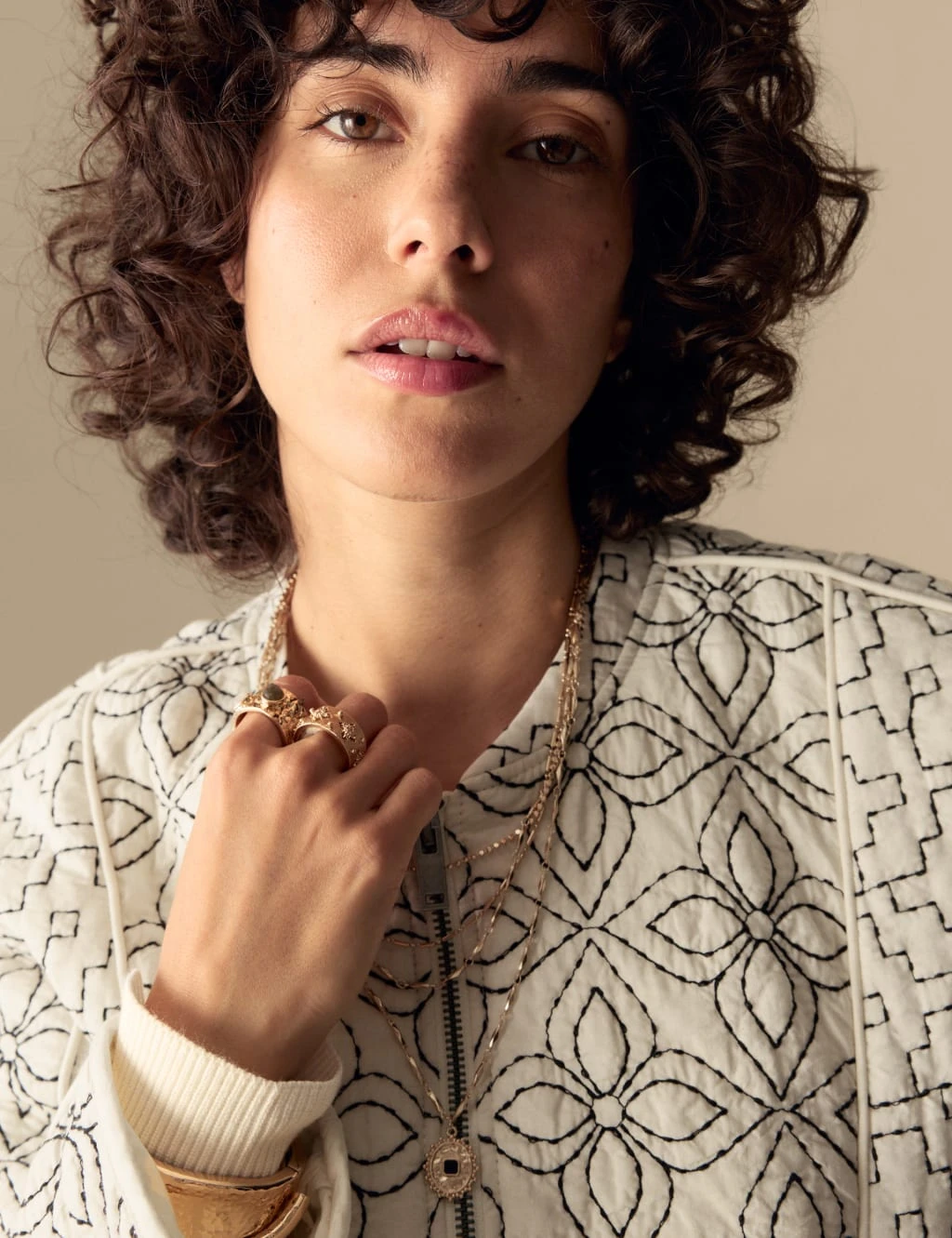 Pure Cotton Embroidered Quilted Jacket 10 Pure Cotton Embroidered Quilted Jacket - Image 8