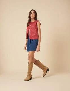 Pure Cotton Floral Quilted Waistcoat -Marks and Spencer Shop pure cotton floral quilted waistcoat 8