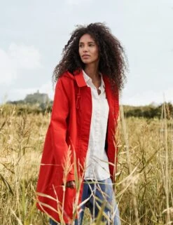 Waterproof Pure Cotton Hooded Longline Mac -Marks and Spencer Shop pure cotton hooded longline mac 4