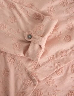 WHITE STUFF Pure Cotton Jersey Broderie V-Neck Shirt -Marks and Spencer Shop pure cotton jersey broderie v neck shirt 7