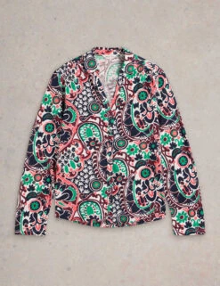 WHITE STUFF Pure Cotton Jersey Printed Shirt -Marks and Spencer Shop pure cotton jersey printed shirt 6