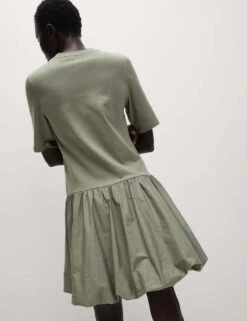 Pure Cotton Mini Drop Waist Dress -Marks and Spencer Shop pure cotton mini drop waist dress 14