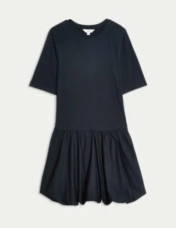 Pure Cotton Mini Drop Waist Dress -Marks and Spencer Shop pure cotton mini drop waist dress 5