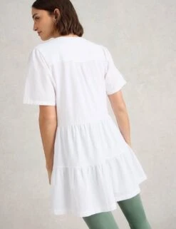 WHITE STUFF Pure Cotton Notch Neck Tunic -Marks and Spencer Shop pure cotton notch neck tunic 10