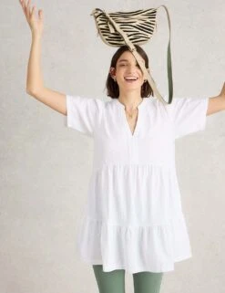 WHITE STUFF Pure Cotton Notch Neck Tunic -Marks and Spencer Shop pure cotton notch neck tunic 7