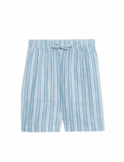 Pure Cotton Printed High Waisted Shorts -Marks and Spencer Shop pure cotton printed high waisted shorts