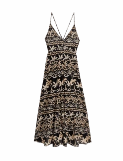 Pure Cotton Printed V-Neck Beach Dress -Marks and Spencer Shop pure cotton printed v neck beach dress