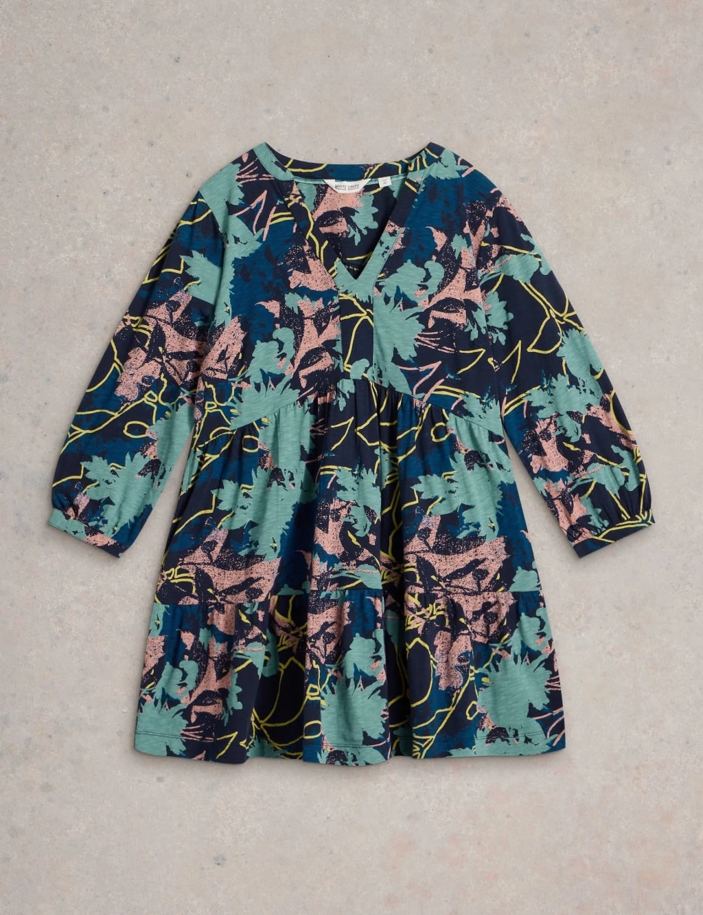 WHITE STUFF Pure Cotton Printed V-Neck Tunic 19 WHITE STUFF Pure Cotton Printed V-Neck Tunic - Image 17