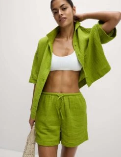 Pure Cotton Beach Shorts -Marks and Spencer Shop pure cotton shorts 11