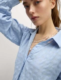 Pure Cotton Textured Mini Waisted Dress -Marks and Spencer Shop pure cotton textured mini waisted dress 6