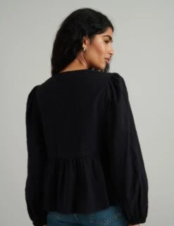 Pure Cotton Tie Front Blouse -Marks and Spencer Shop pure cotton tie front blouse 8