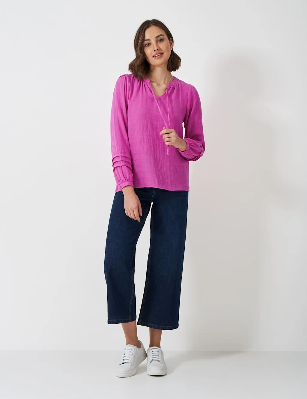 Pure Cotton Tie Neck Blouse 13 Pure Cotton Tie Neck Blouse - Image 11