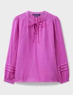 Pure Cotton Tie Neck Blouse 30 Pure Cotton Tie Neck Blouse -Marks and Spencer Shop pure cotton tie neck blouse 13