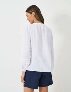 Pure Cotton Tie Neck Blouse 23 Pure Cotton Tie Neck Blouse -Marks and Spencer Shop pure cotton tie neck blouse 6