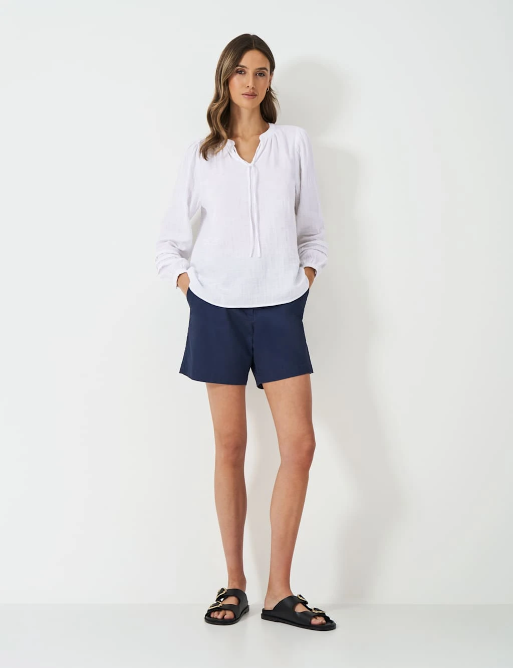 Pure Cotton Tie Neck Blouse 10 Pure Cotton Tie Neck Blouse - Image 8