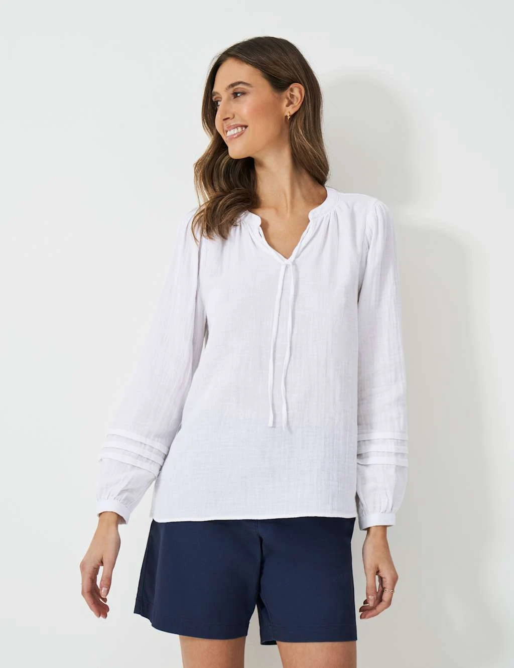 Pure Cotton Tie Neck Blouse 11 Pure Cotton Tie Neck Blouse - Image 9