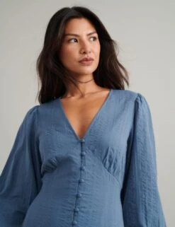 Pure Cotton V-Neck Midaxi Relaxed Tea Dress -Marks and Spencer Shop pure cotton v neck midaxi relaxed tea dress 6