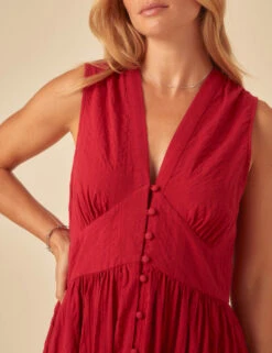 Pure Cotton V-Neck Midaxi Skater Dress -Marks and Spencer Shop pure cotton v neck midaxi skater dress 6