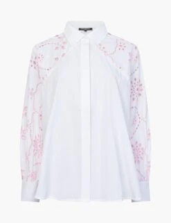French Connection Pure Cottton Embroidered Collared Shirt -Marks and Spencer Shop pure cottton embroidered collared shirt 3