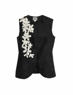 Jaeger Pure Linen Floral Embroidered Waistcoat -Marks and Spencer Shop pure linen floral embroidered waistcoat