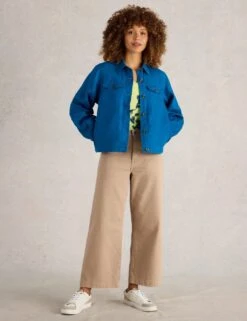 WHITE STUFF Pure Linen Lightweight Collared Jacket -Marks and Spencer Shop pure linen lightweight collared jacket 12