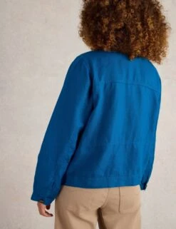 WHITE STUFF Pure Linen Lightweight Collared Jacket -Marks and Spencer Shop pure linen lightweight collared jacket 15