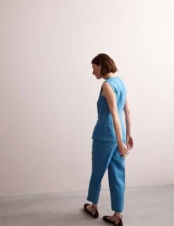 Jaeger Pure Linen Longline Waistcoat -Marks and Spencer Shop pure linen longline waistcoat 15