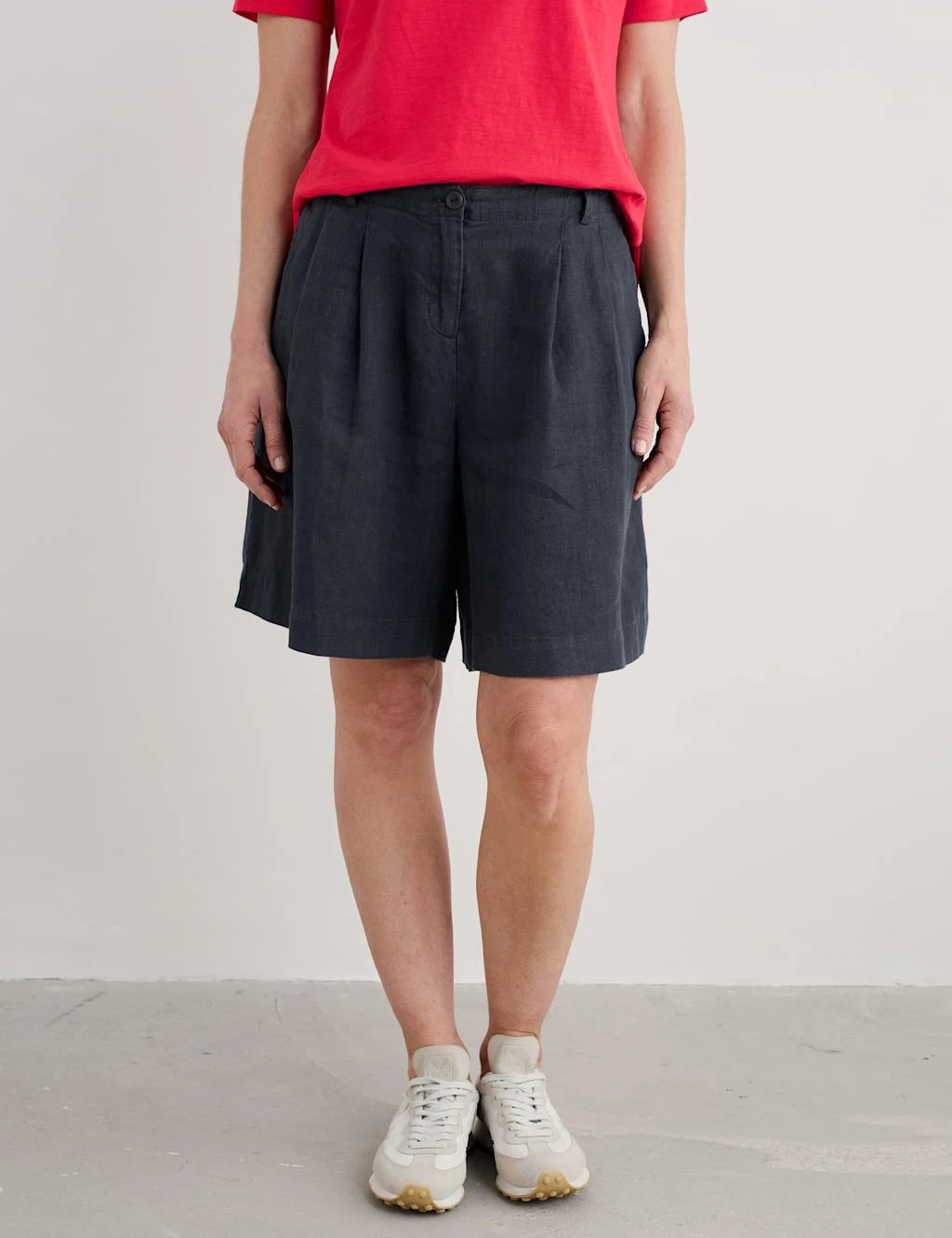 Pure Linen Pleat Front Shorts 9 Pure Linen Pleat Front Shorts - Image 7