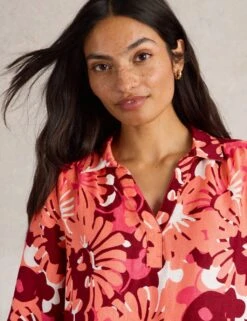 WHITE STUFF Pure Linen Printed Collared Tunic 37 WHITE STUFF Pure Linen Printed Collared Tunic -Marks and Spencer Shop pure linen printed collared tunic 15