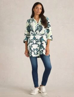 WHITE STUFF Pure Linen Printed Collared Tunic 29 WHITE STUFF Pure Linen Printed Collared Tunic -Marks and Spencer Shop pure linen printed collared tunic 7