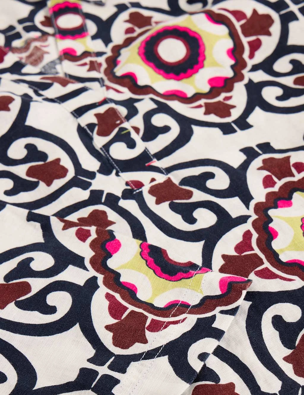 WHITE STUFF Pure Linen Printed V-Neck Collared Tunic 12 WHITE STUFF Pure Linen Printed V-Neck Collared Tunic - Image 10