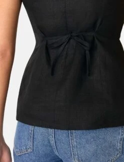 Whistles Pure Linen Slim Single Breasted Waistcoat -Marks and Spencer Shop pure linen slim single breasted waistcoat 4