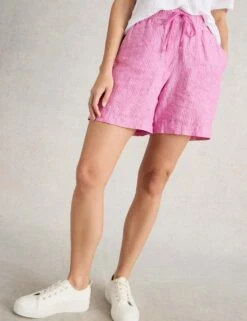 WHITE STUFF Pure Linen Striped Shorts 22 WHITE STUFF Pure Linen Striped Shorts -Marks and Spencer Shop pure linen striped shorts 8