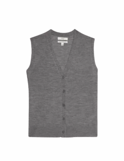 Pure Merino Wool Knitted Waistcoat -Marks and Spencer Shop pure merino wool knitted waistcoat 1