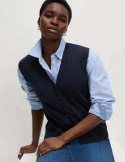 Pure Merino Wool Knitted Waistcoat -Marks and Spencer Shop pure merino wool knitted waistcoat 13