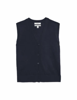 Pure Merino Wool Knitted Waistcoat -Marks and Spencer Shop pure merino wool knitted waistcoat