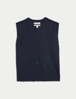 Pure Merino Wool Knitted Waistcoat -Marks and Spencer Shop pure merino wool knitted waistcoat 7