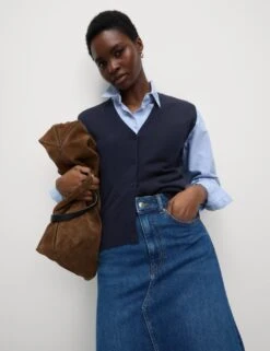 Pure Merino Wool Knitted Waistcoat -Marks and Spencer Shop pure merino wool knitted waistcoat 8