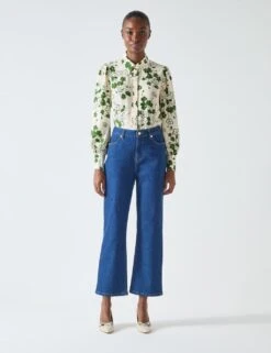 Pure Silk Floral Button Through Blouse -Marks and Spencer Shop pure silk floral button through blouse 5