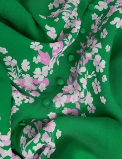 Pure Silk Floral V-Neck Midi Skater Dress -Marks and Spencer Shop pure silk floral v neck midi skater dress 10