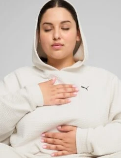 Puma Q4 Studio Cotton Blend Textured Hoodie -Marks and Spencer Shop q4 studio cotton blend textured hoodie 10