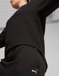 Puma Q4 Studio Cotton Blend Textured Hoodie -Marks and Spencer Shop q4 studio cotton blend textured hoodie 18