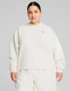 Puma Q4 Studio Cotton Blend Textured Hoodie -Marks and Spencer Shop q4 studio cotton blend textured hoodie 8