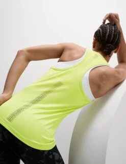 Racerback Laser Cut Fitted Vest Top -Marks and Spencer Shop racer back fitted vest top 1