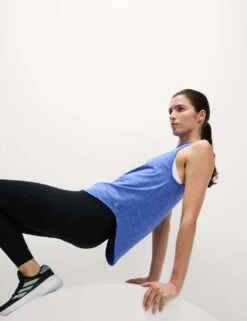 Round Neck Relaxed Vest Top -Marks and Spencer Shop relaxed vest top 1