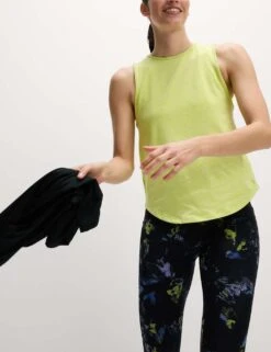 Round Neck Relaxed Vest Top -Marks and Spencer Shop relaxed vest top 11