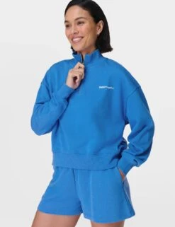 Sweaty Betty Revive Cotton Rich Half Zip Crop Sweatshirt -Marks and Spencer Shop revive cotton rich half zip crop sweatshirt 19