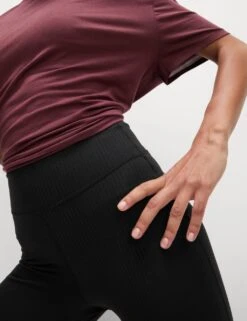 Ribbed High Waisted Flared Yoga Leggings -Marks and Spencer Shop ribbed high waisted flared yoga leggings 13