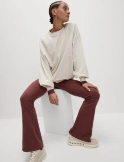 Ribbed High Waisted Flared Yoga Leggings -Marks and Spencer Shop ribbed high waisted flared yoga leggings 15